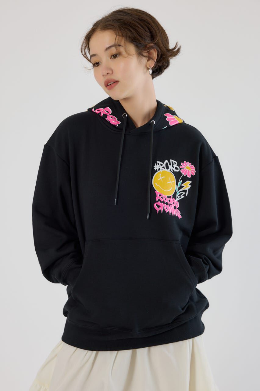 RODEO CROWNS「HOOD DECORATION パーカー」|パーカー|BLK
