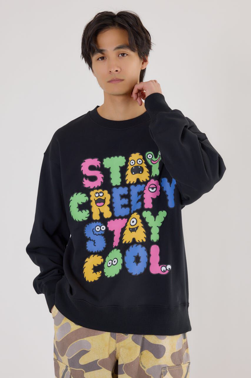 RODEO CROWNS「モンスターフォントスウェット」|パーカー|BLK