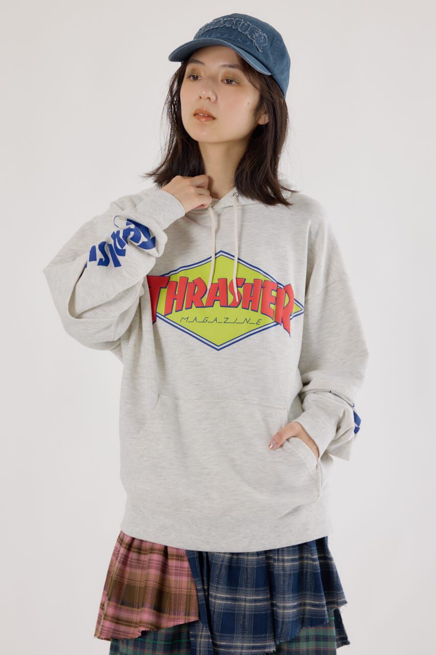 RODEO CROWNS「(THRASHER) レイヤードスウェットパーカー」|パーカー|L/T.GRY1