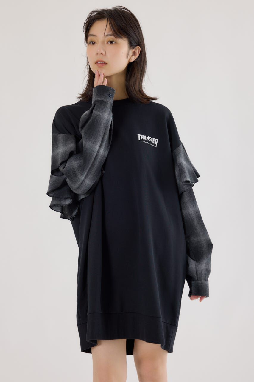 RODEO CROWNS「(THRASHER) リメイクスウェットワンピース」|ワンピース|