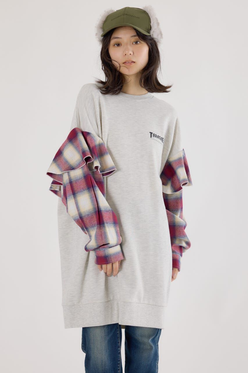 RODEO CROWNS「(THRASHER) リメイクスウェットワンピース」|ワンピース|