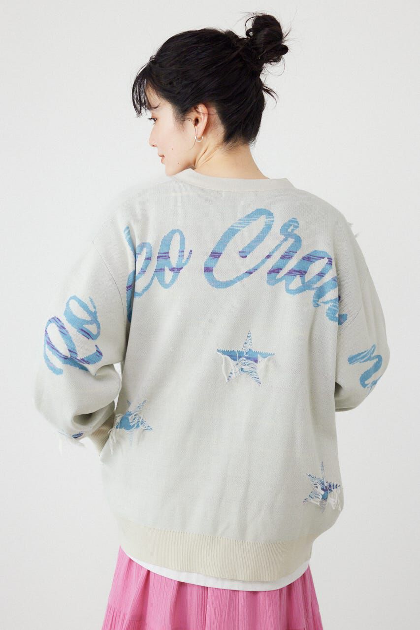RODEO CROWNS「スター柄ニットカーディガン」|カーディガン|WHT