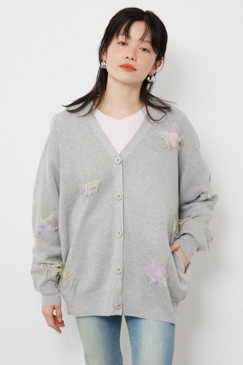 RODEO CROWNS「スター柄ニットカーディガン」|カーディガン|GRY