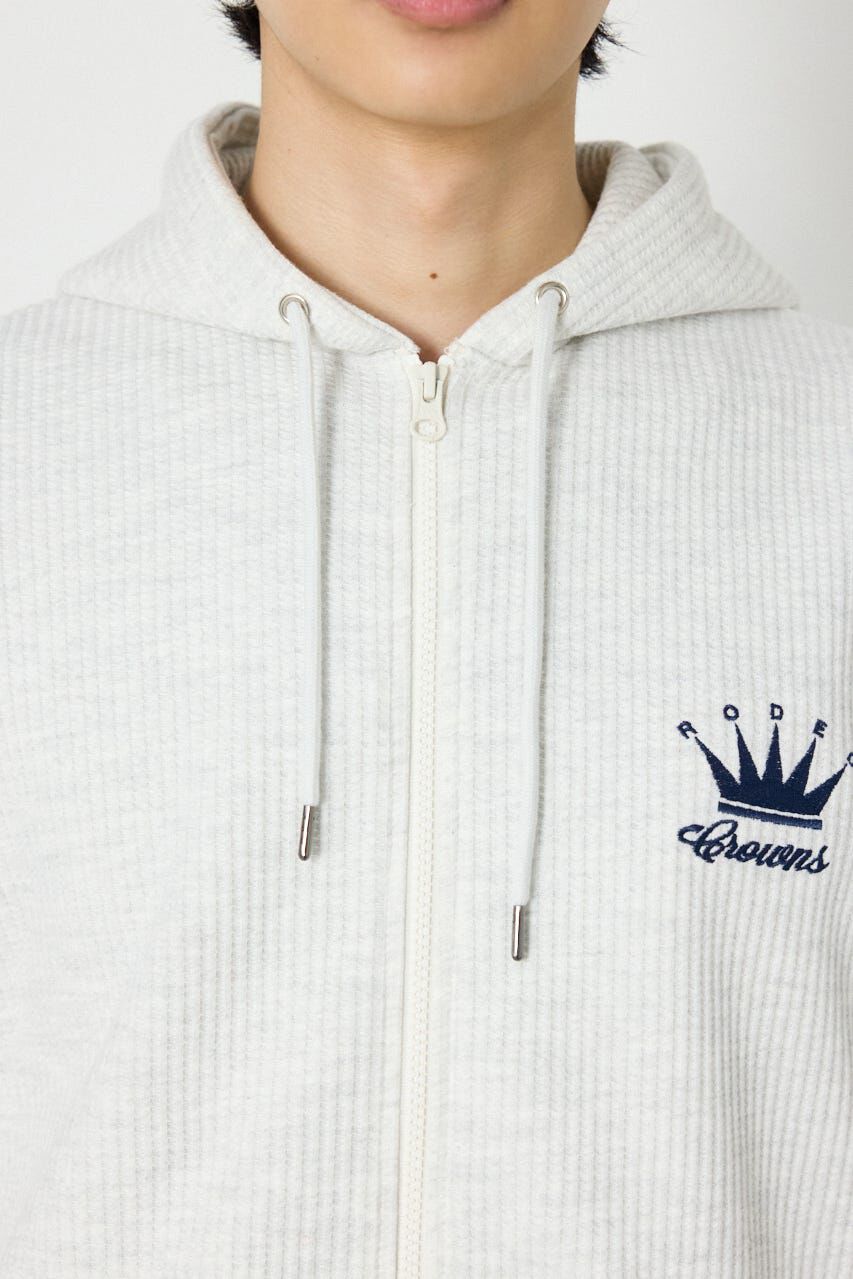 RODEO CROWNS「ボンディングワッフルZIPパーカー」|パーカー|