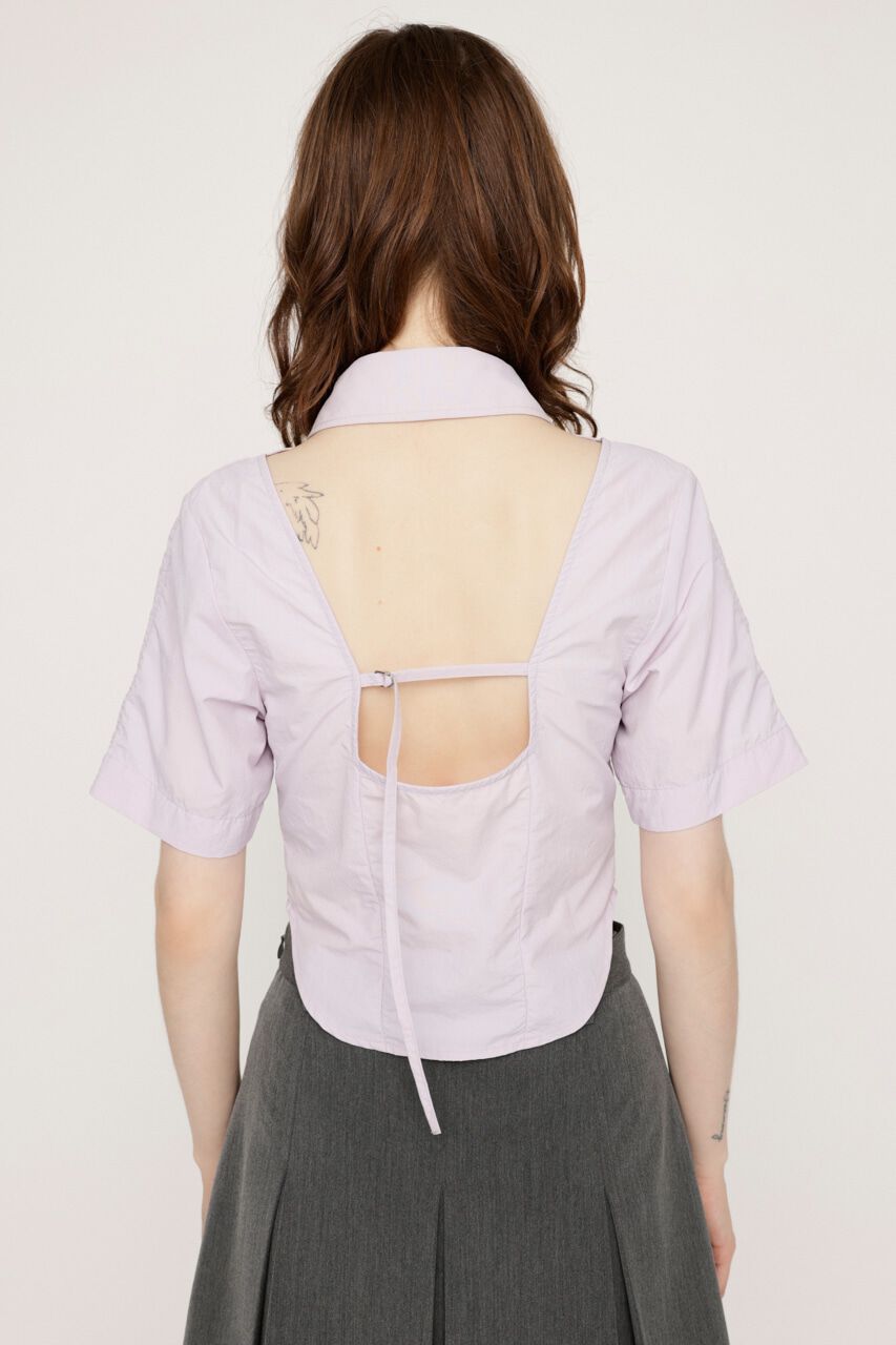 SLY「FRONT ZIP BACK OPEN ブラウス」|シャツ・ブラウス|