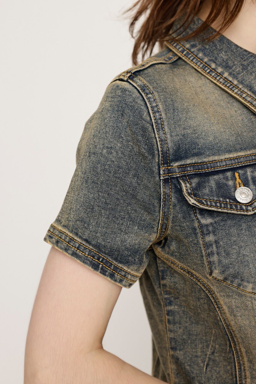 SLY「OVERDYE COMPACT CROP TOPS-BE」|シャツ・ブラウス|