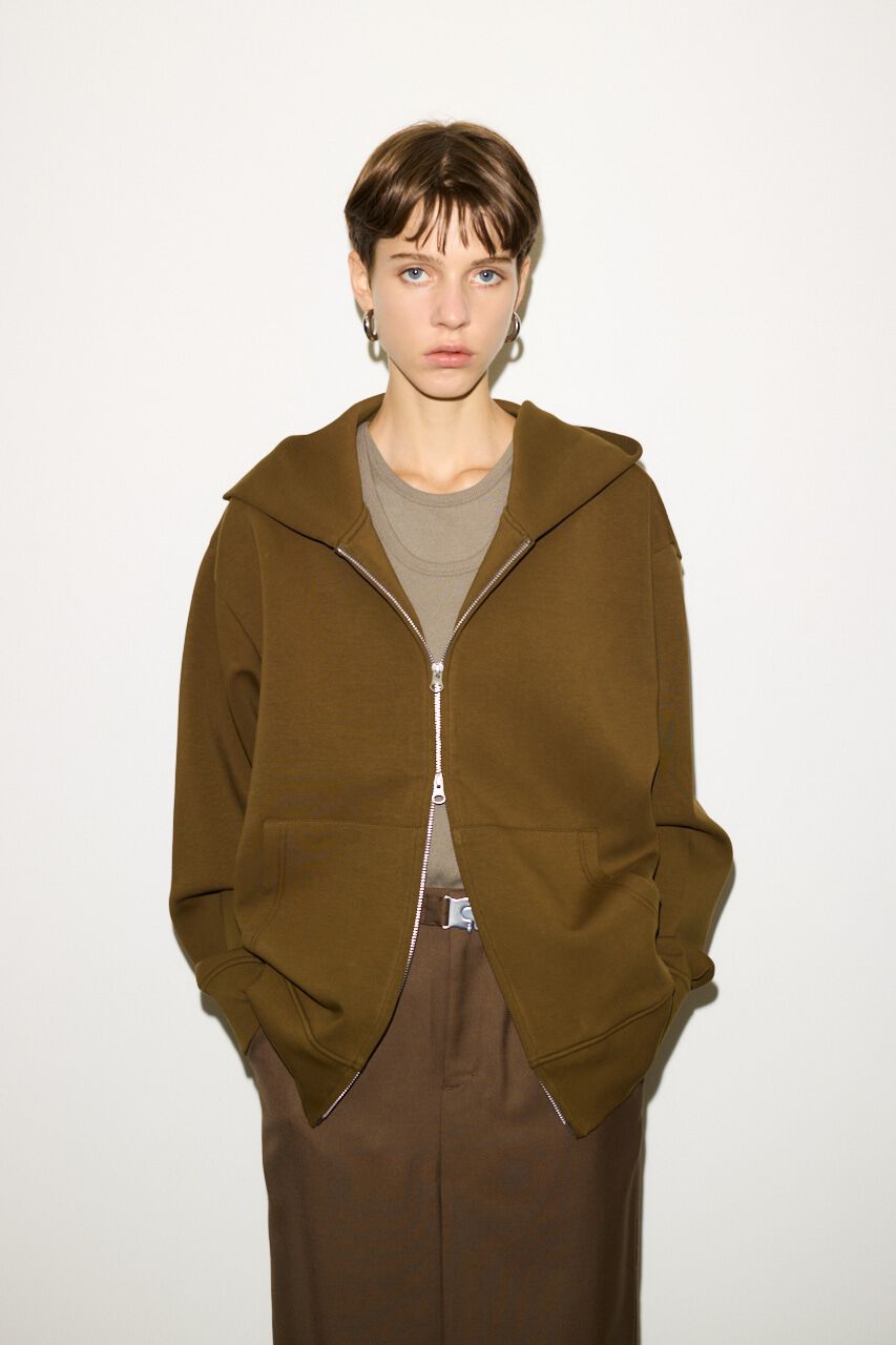 SLY「DOUBLE KNIT ZIP パーカー」|パーカー|BRN