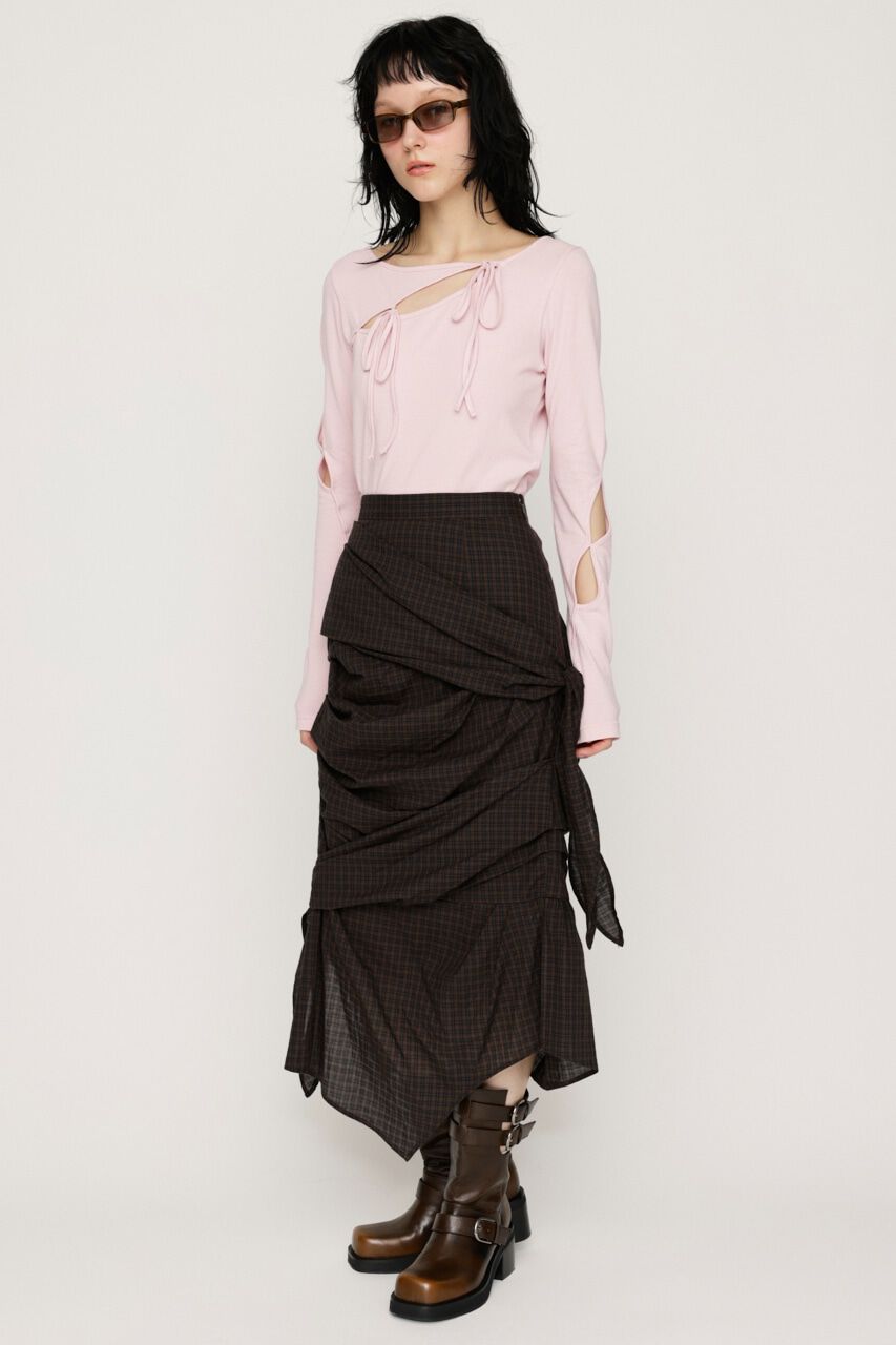 SLY「TUCKED TIE スカート」|スカート|M/BRN7