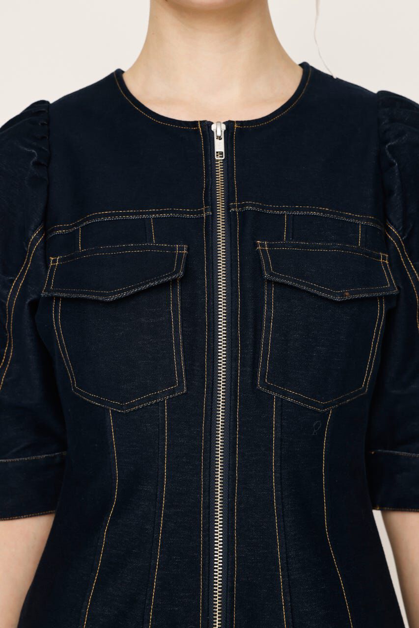 SLY「BICOLOR STITCH ショートワンピース」|ワンピース|