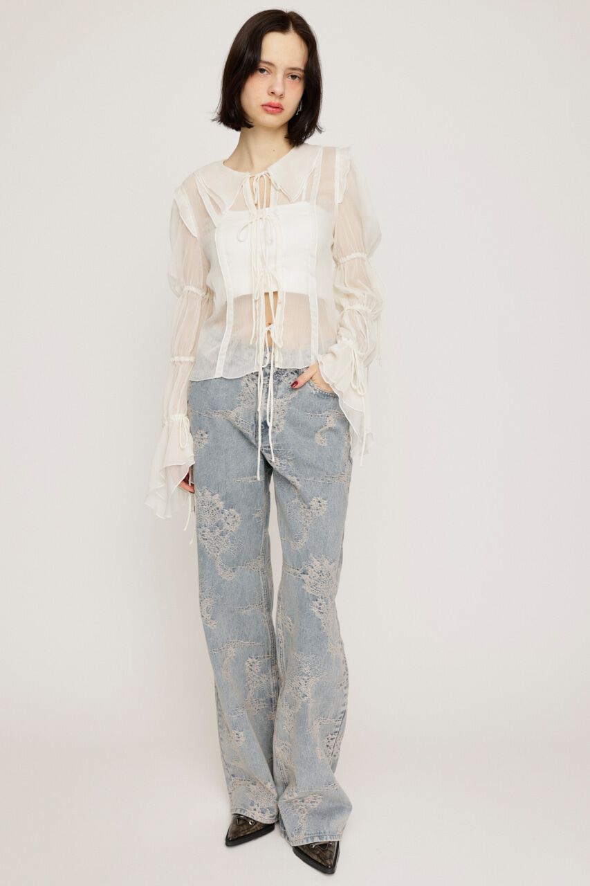 SLY「BLEEDING SHEER DUMPLING ブラウス」|シャツ・ブラウス|