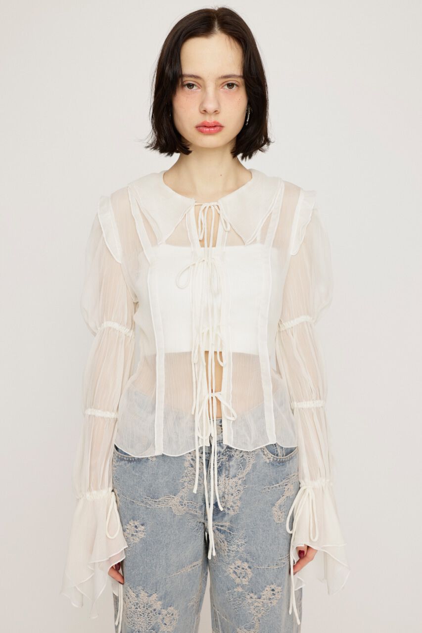 SLY「BLEEDING SHEER DUMPLING ブラウス」|シャツ・ブラウス|
