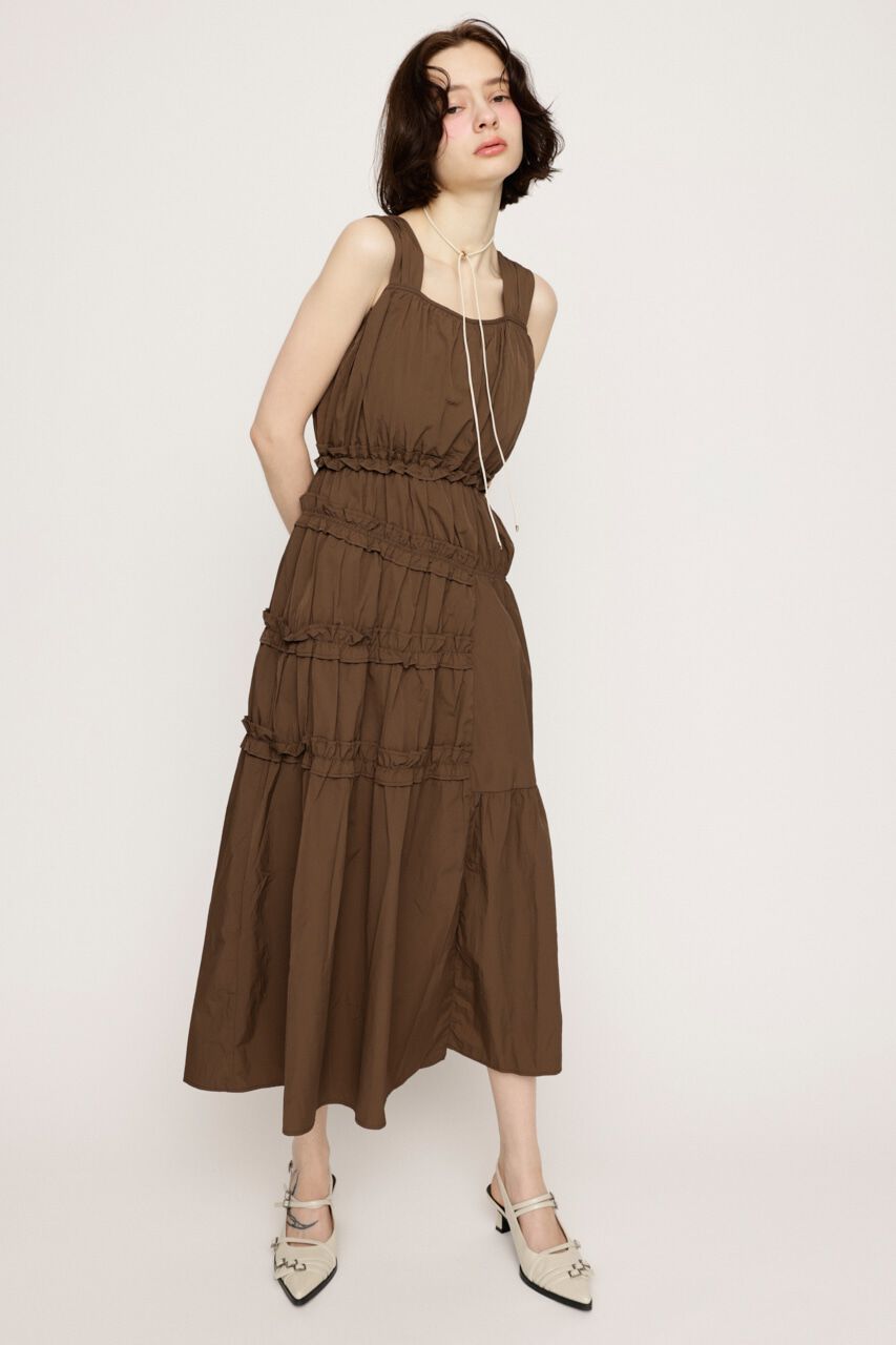 SLY「ASYMMETRY FRILL ロングワンピース」|ワンピース|