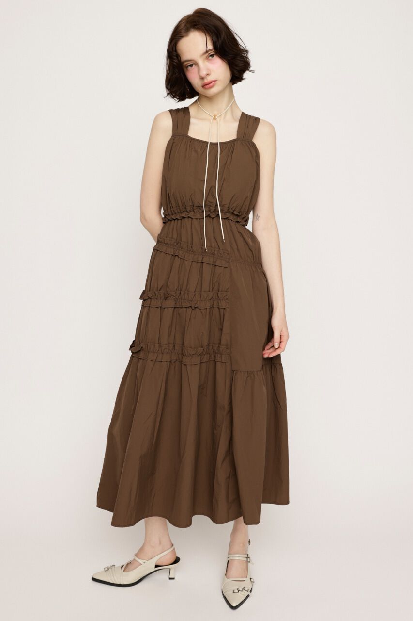 SLY「ASYMMETRY FRILL ロングワンピース」|ワンピース|