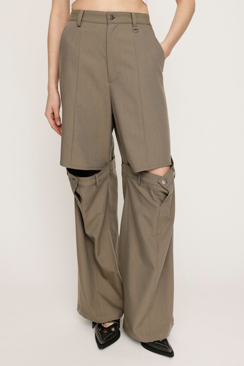 SLY「CUT OUT REMAKE STRAIGHT パンツ」|その他|GREIGE