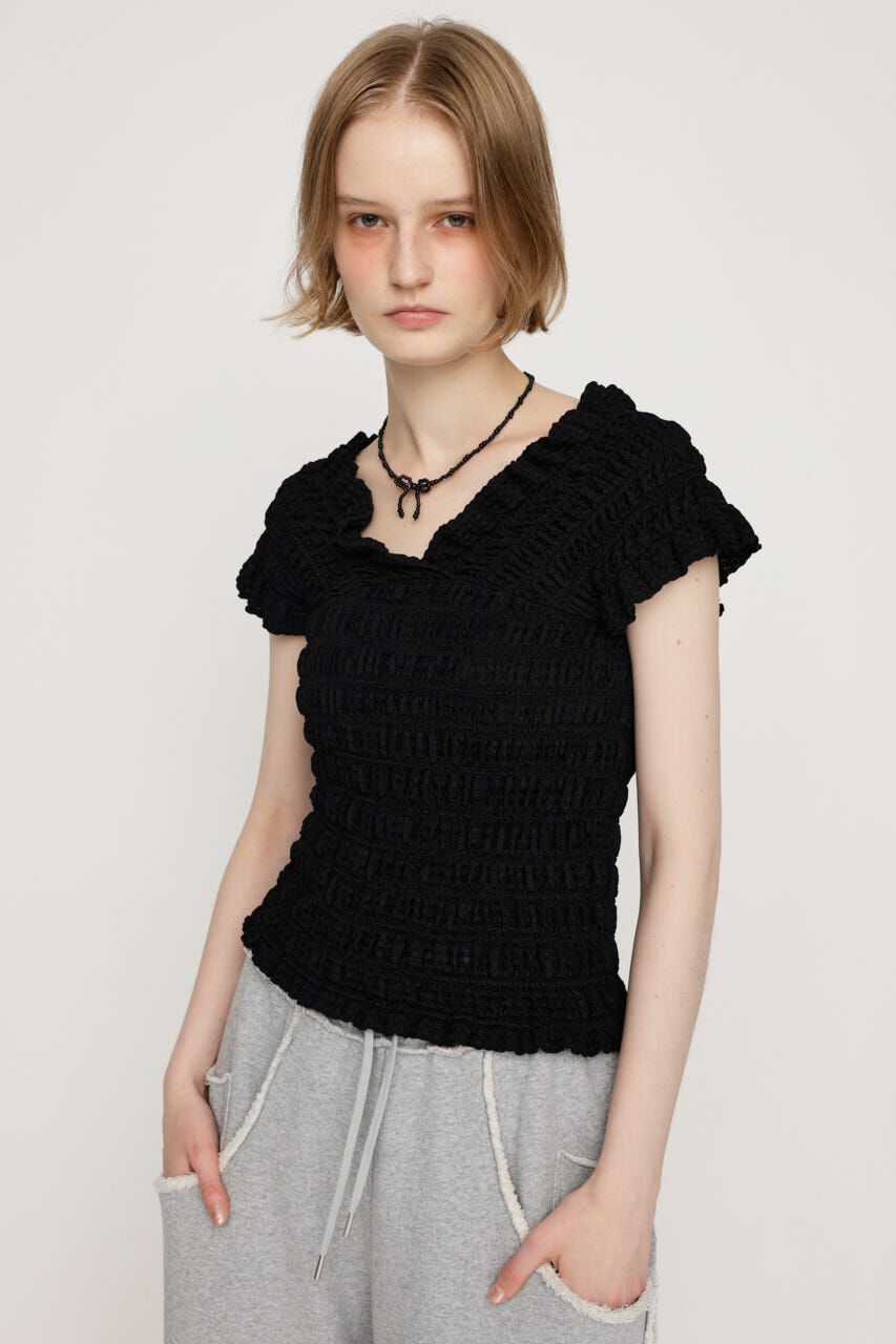 SLY「SHEER SHIRRING BUSTIER トップス」|その他|