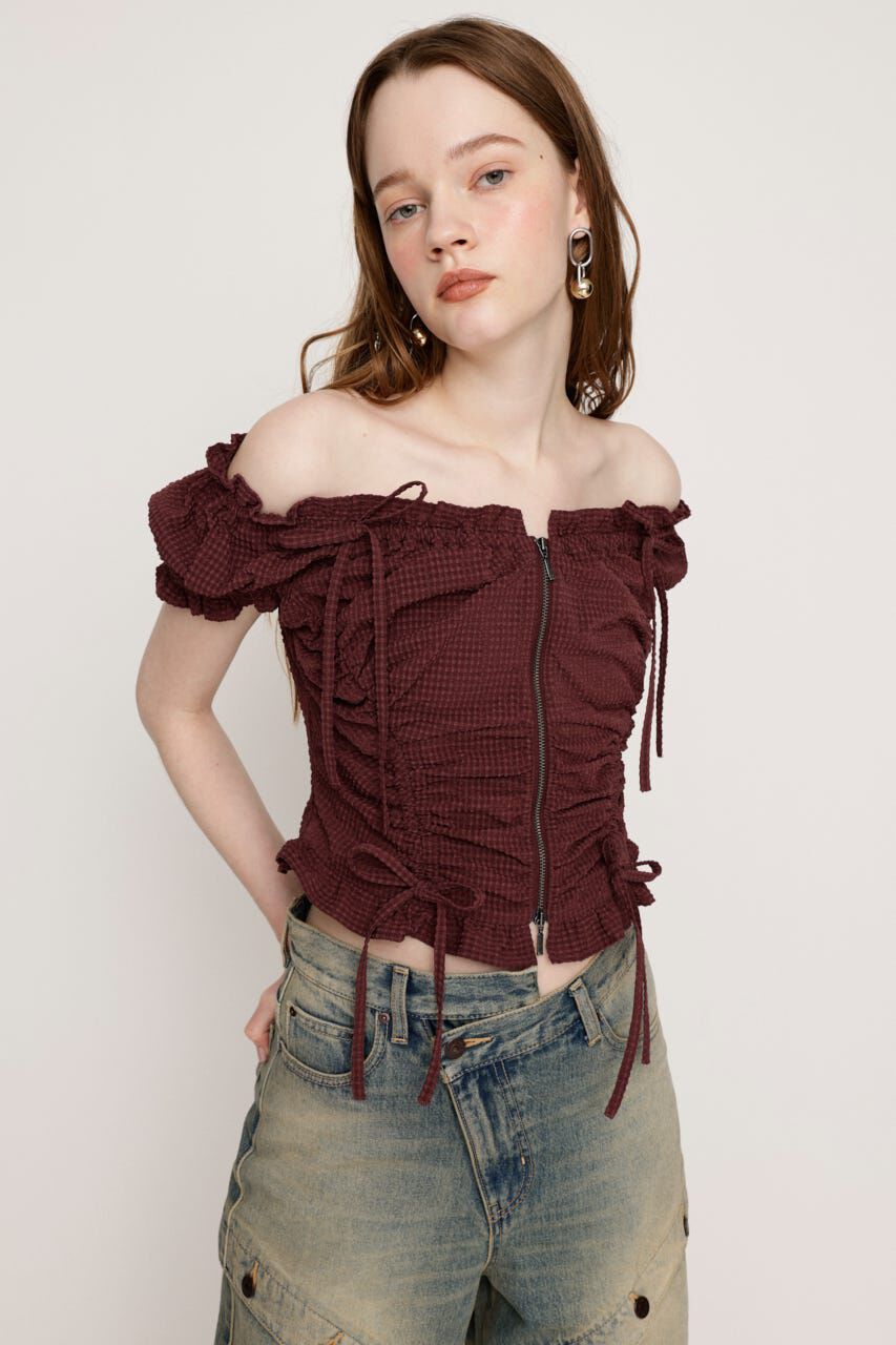 SLY「FRONTZIP 2WAY トップス」|シャツ・ブラウス|