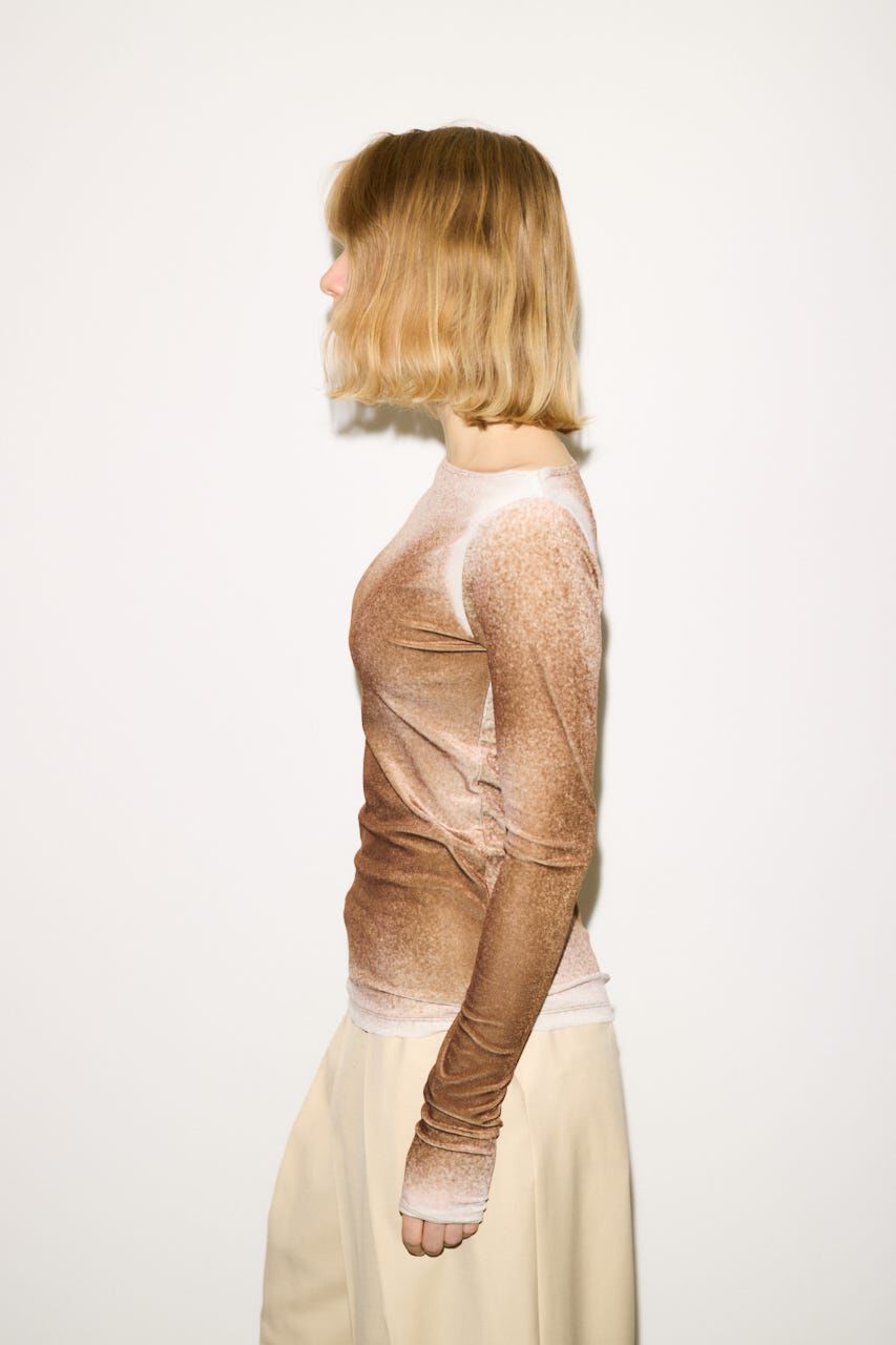 SLY「FADE VELOURS B／N トップス」|Tシャツ・カットソー|