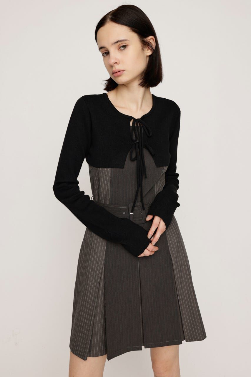 SLY「BOX PLEATS CAMI S／OP SET」|ワンピース|M/GRY7