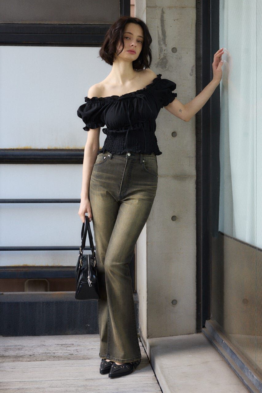 SLY「HW FLARE PT-C WITH ROICA（R）EF」|デニム|