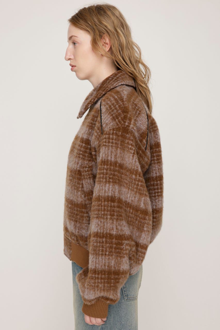 SLY「SHAGGY CHECK ブルゾン」|ブルゾン・スタジャン|