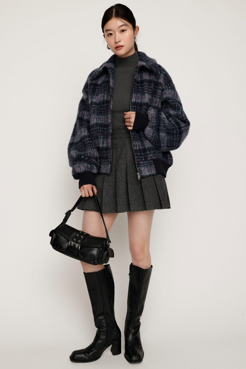 SLY「SHAGGY CHECK ブルゾン」|ブルゾン・スタジャン|