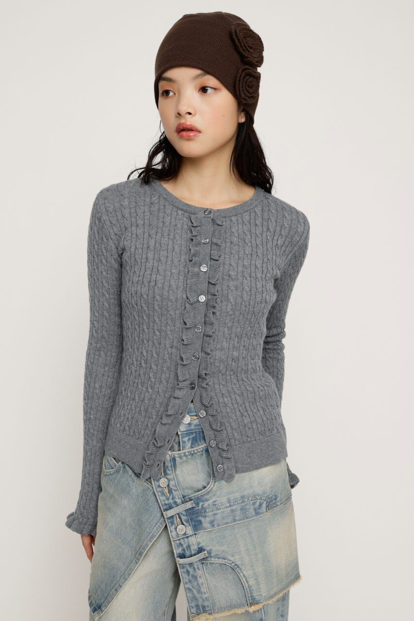 SLY「FRONT FRILL KNIT トップス」|ニット・セーター|