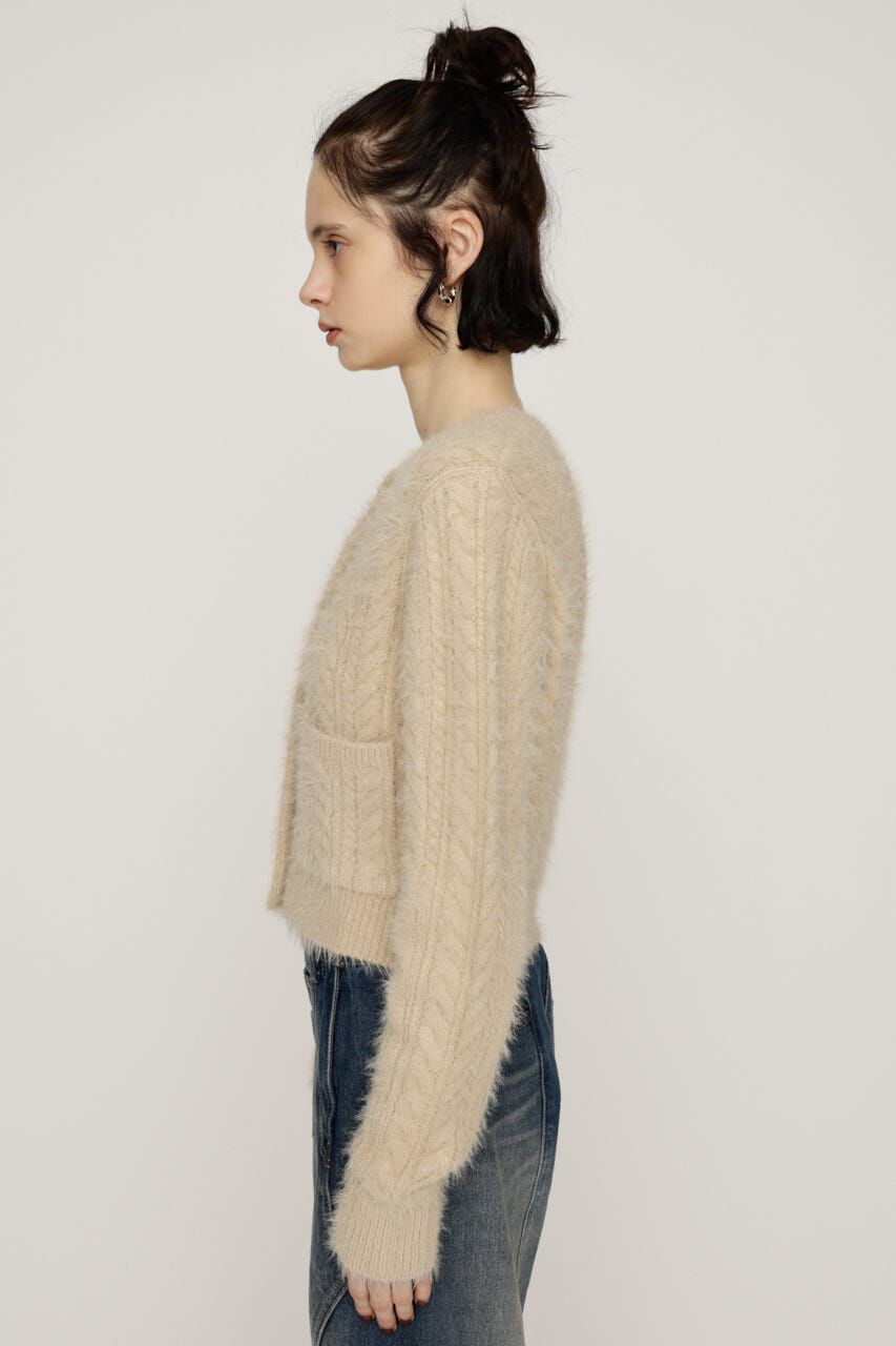 SLY「SHINY CABLE カーディガン」|カーディガン|