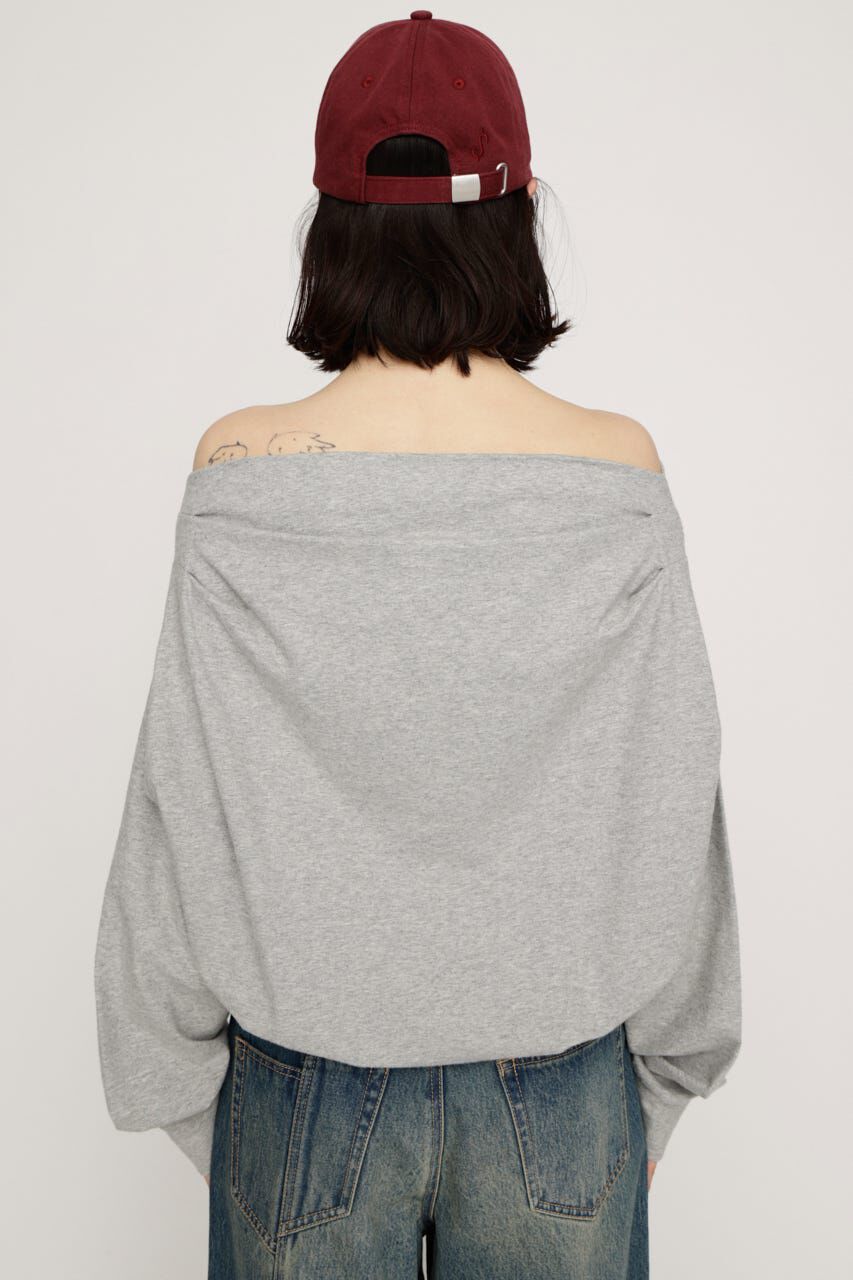 SLY「TUCKED OFFSHOULDER トップス」|パーカー|