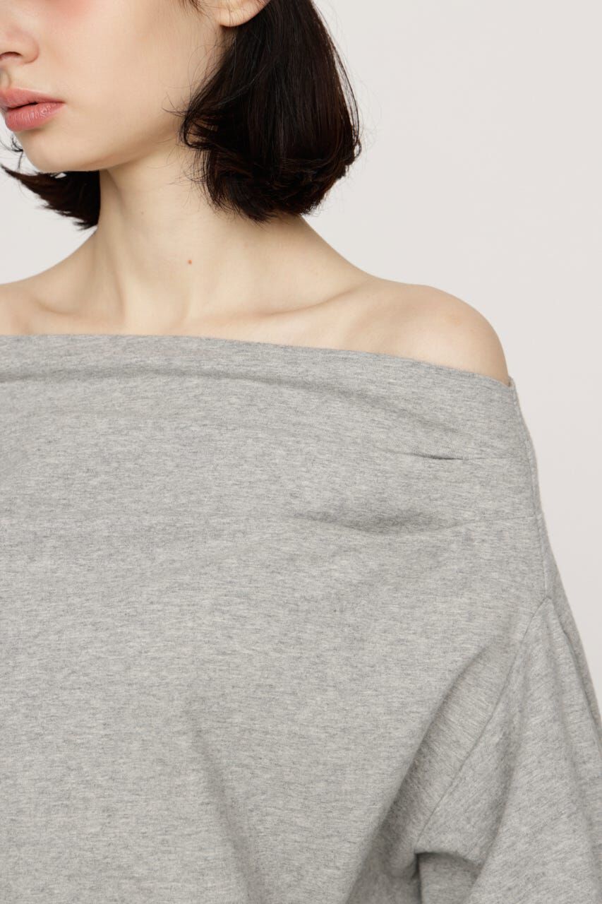 SLY「TUCKED OFFSHOULDER トップス」|パーカー|