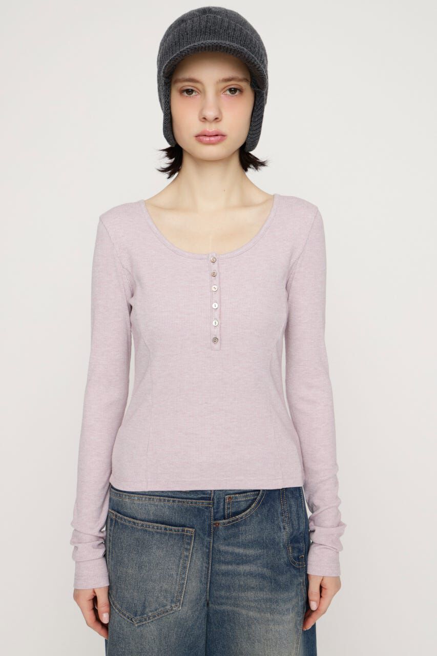 SLY「HENRY NECK CUT トップス」|Tシャツ・カットソー|