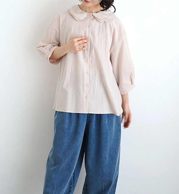 オオカミとフクロウ「オオカミと月星の遊園地&ldquo;ブラウス&rdquo;」|シャツ・ブラウス|ピンク