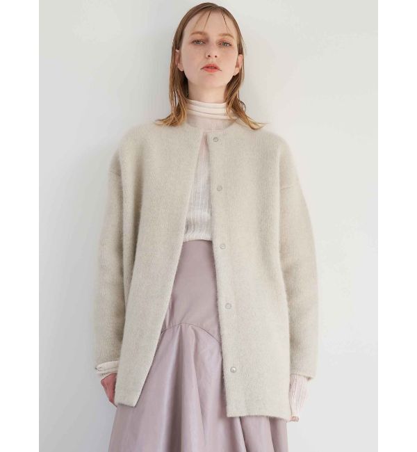 ELENDEEK「CN RACCOON MIX W CARDIGAN」|カーディガン|アイボリー