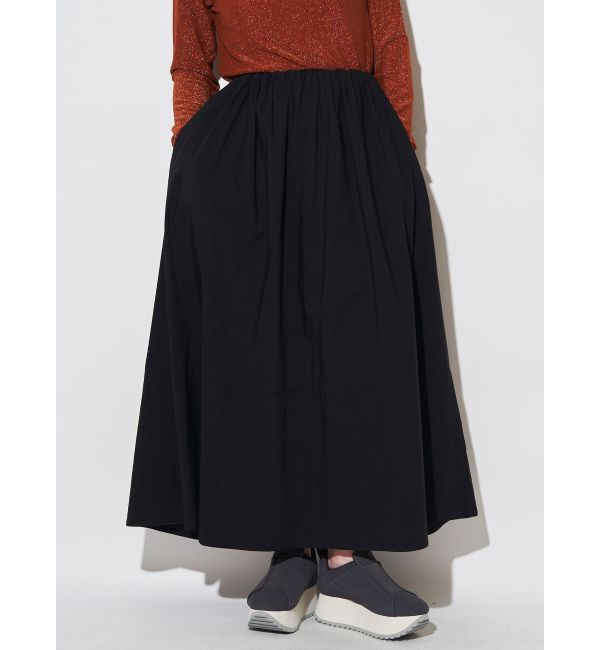 ELENDEEK「TUCK GATHER SK」|スカート|ブラック
