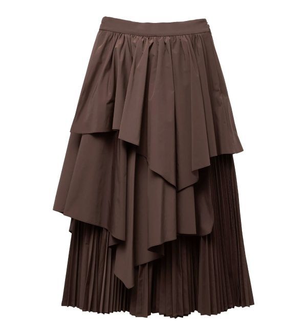 ELENDEEK「ASYMMETRY PLEAT MIX SK」|スカート|