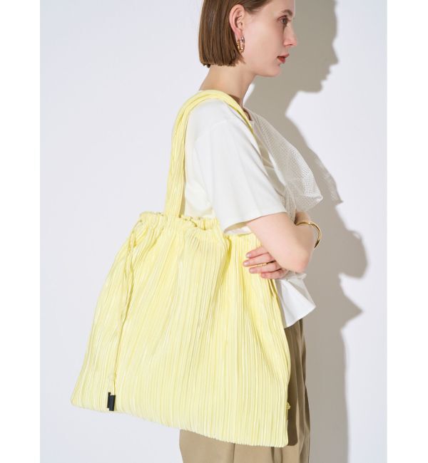ELENDEEK「PLEATS TOTEBAG」|トートバッグ|ライトイエロー