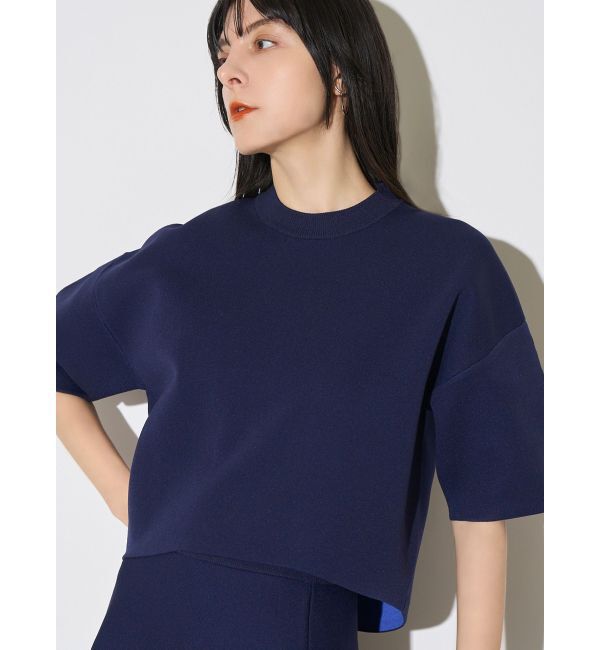 ELENDEEK「FORM KNIT TOP」|ニット・セーター|ネイビー