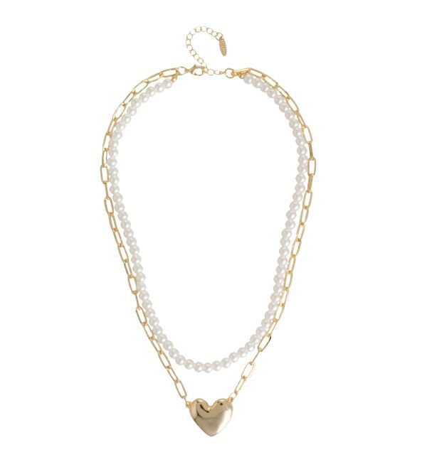 RESEXXY「ポイントハート2連ネックレス」|ネックレス|