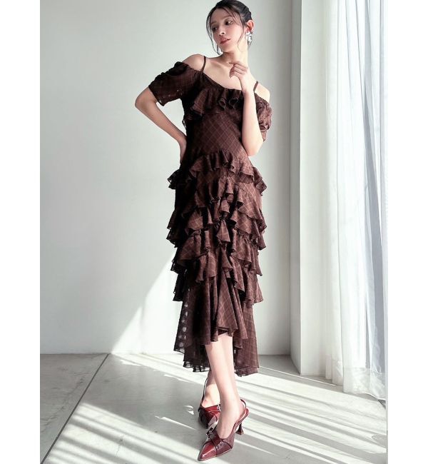 RESEXXY「ヘムラッフルアシメワンピース」|ワンピース|