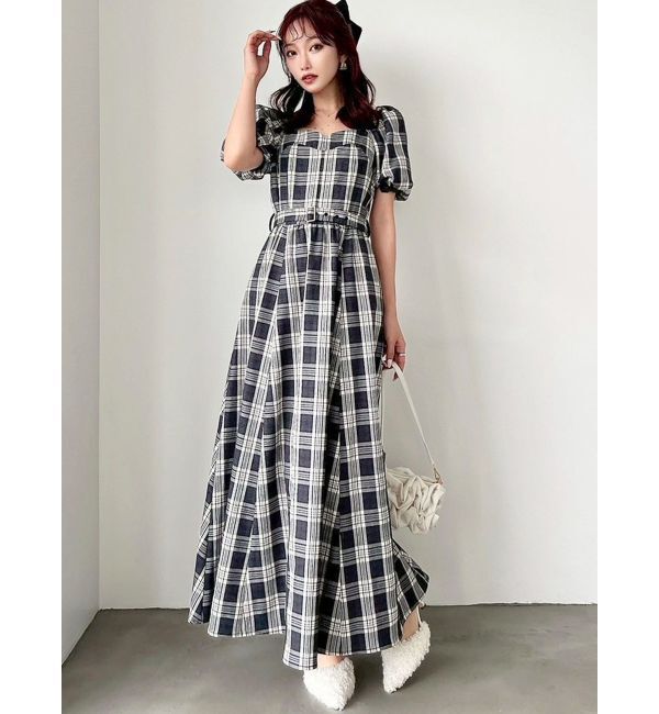 RESEXXY「バルーンスリーブチェックワンピース」|ワンピース|