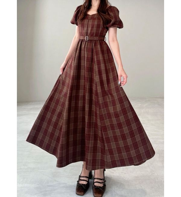 RESEXXY「バルーンスリーブチェックワンピース」|ワンピース|