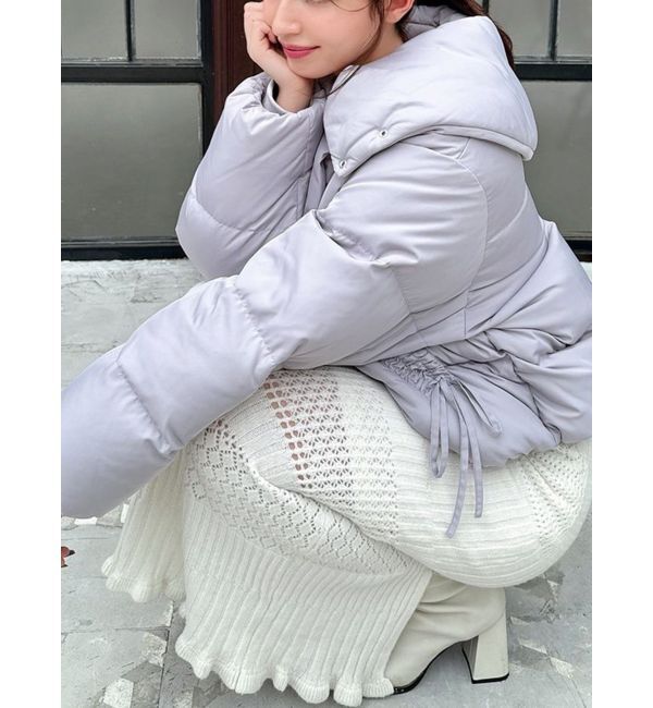 RESEXXY「リボンデザインダウンジャケット」|ダウン|パープル