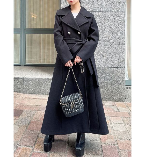 RESEXXY「Aラインフレアコート」|その他|ブラック