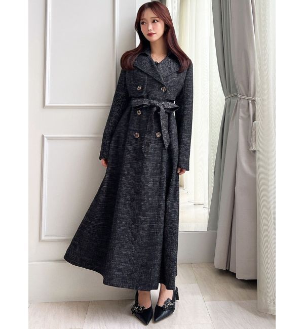 RESEXXY「2WAYツイードレイヤードコート」|トレンチコート|