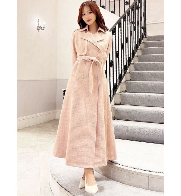 RESEXXY「2WAYツイードレイヤードコート」|トレンチコート|