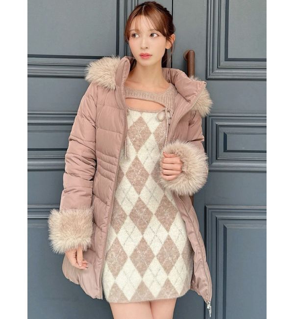 RESEXXY「アーガイルタイトニットミニワンピース」|ワンピース|