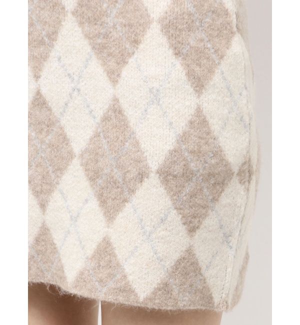 RESEXXY「アーガイルタイトニットミニワンピース」|ワンピース|