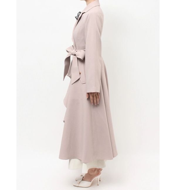 RESEXXY「カスケードフレアロングコート」|トレンチコート|