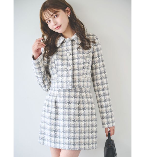 dazzlin「【SETUP】ショートタイトマテリアルジャケット※セットアップ対応」|ライダースジャケット|