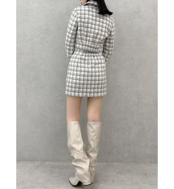 dazzlin「【SETUP】ショートタイトマテリアルジャケット※セットアップ対応」|ライダースジャケット|