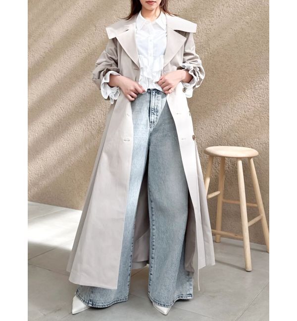 dazzlin「ビッグカラーフリルスリーブトレンチコート」|トレンチコート|